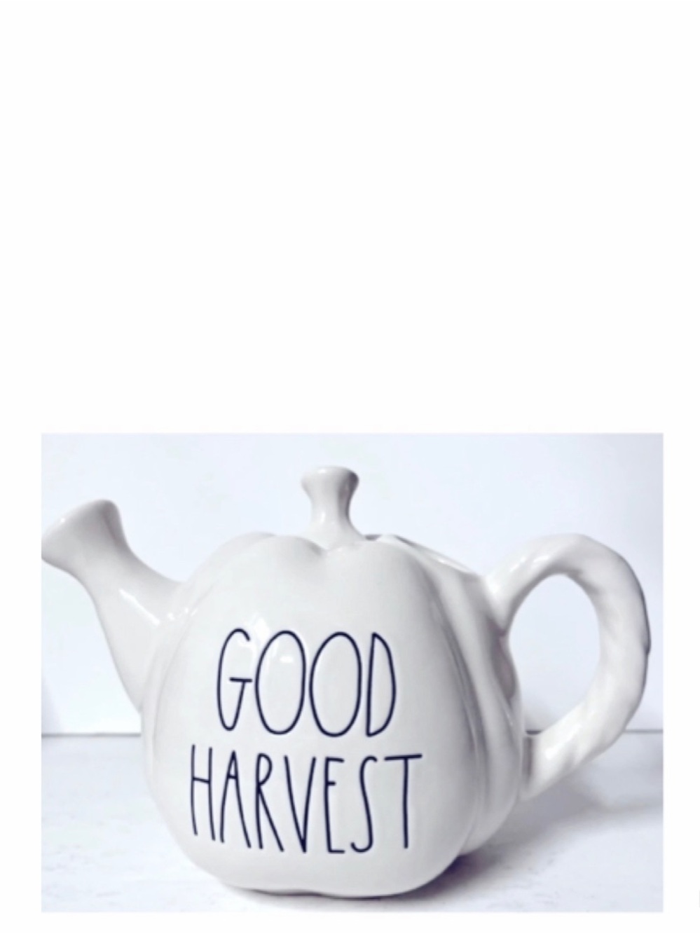 NEW Rae Dunn “Good Harvest" Pumpkin Teapot Watering Can